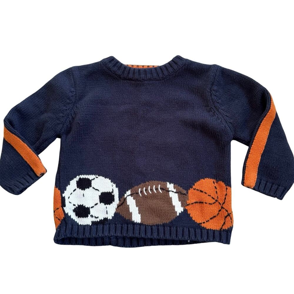 Vtg 1990s Toddler Sports Heavyweight Front and Back Sweater